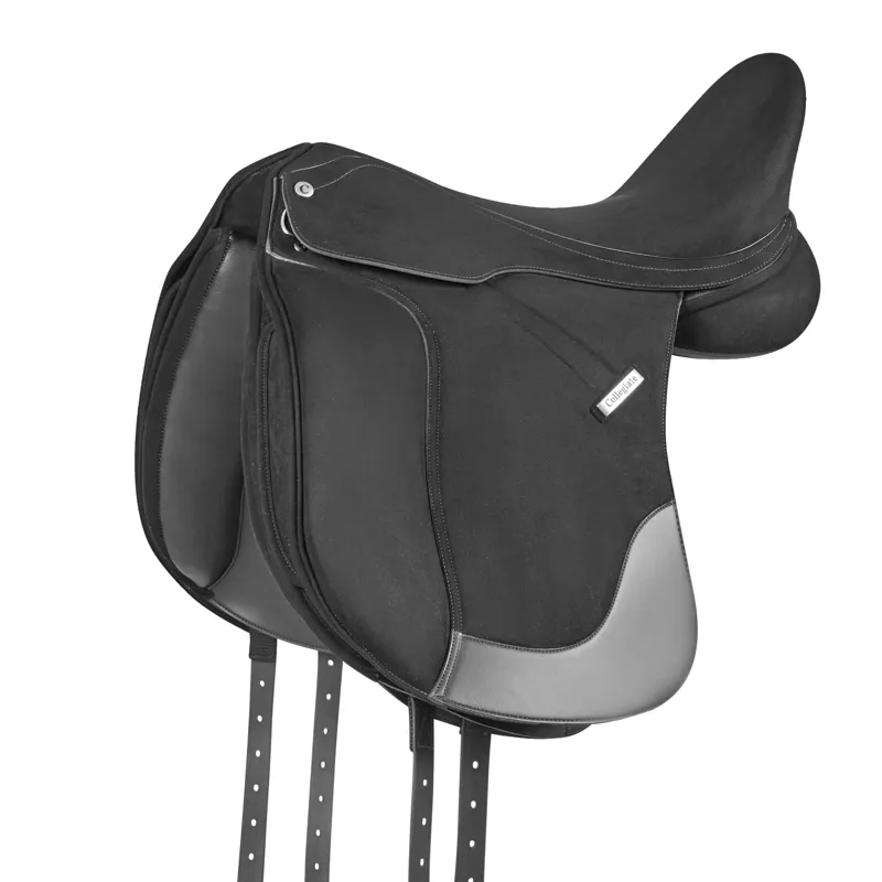 Collegiate Burghley Synthetic Dressage Saddle - Black